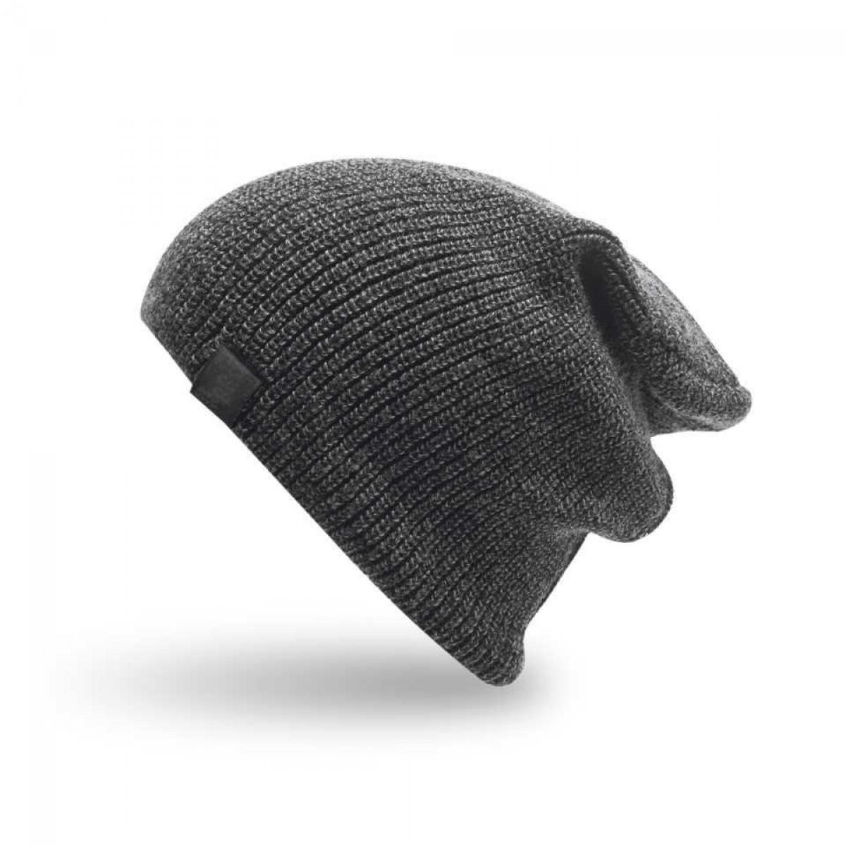 B1700 Two Tone Slouch Skull With Badge