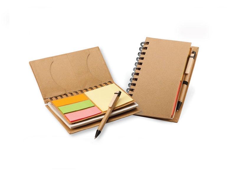 Eco Notebook With Sticky Notes & Pen
