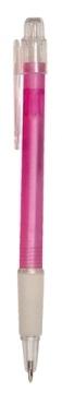 End Of Range Frosted Ball Pen With Rubber Grip.