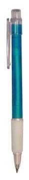 End Of Range Frosted Ball Pen With Rubber Grip.
