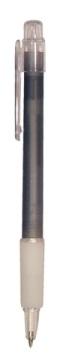 End Of Range Frosted Ball Pen With Rubber Grip.