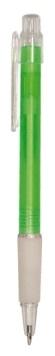 End Of Range Frosted Ball Pen With Rubber Grip.