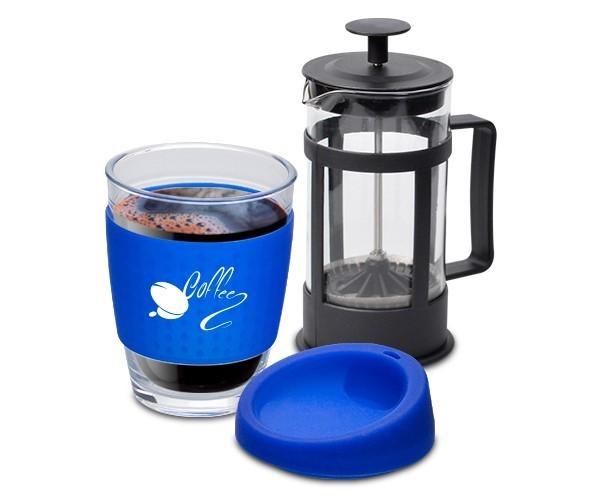 Kooshty Single Koffee Set With Black Plunger - Blue Only