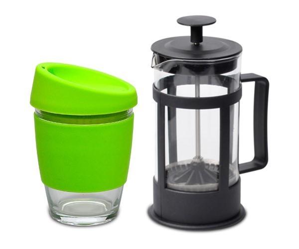 Kooshty Single Koffee Set With Black Plunger - Lime Only