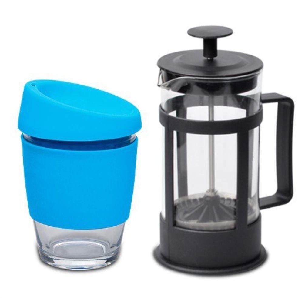 Kooshty Single Koffee Set With Black Plunger - Turquoise Only