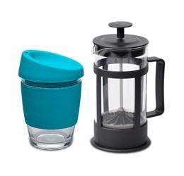 Kooshty Single Koffee Set With Black Plunger - Cyan Only