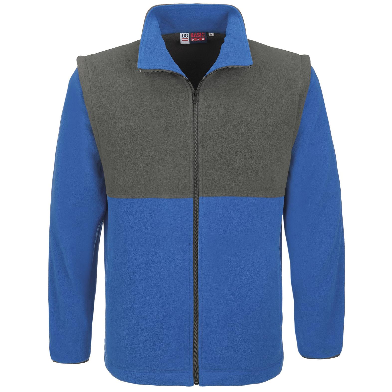 Mens Benneton Zip-off Micro Fleece Jacket - Blue Only