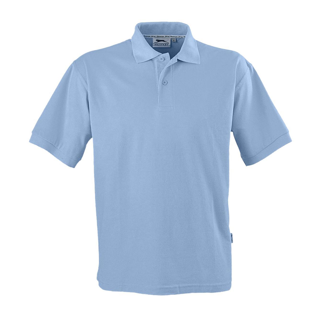 Mens Crest Golf Shirt - Light Blue Only