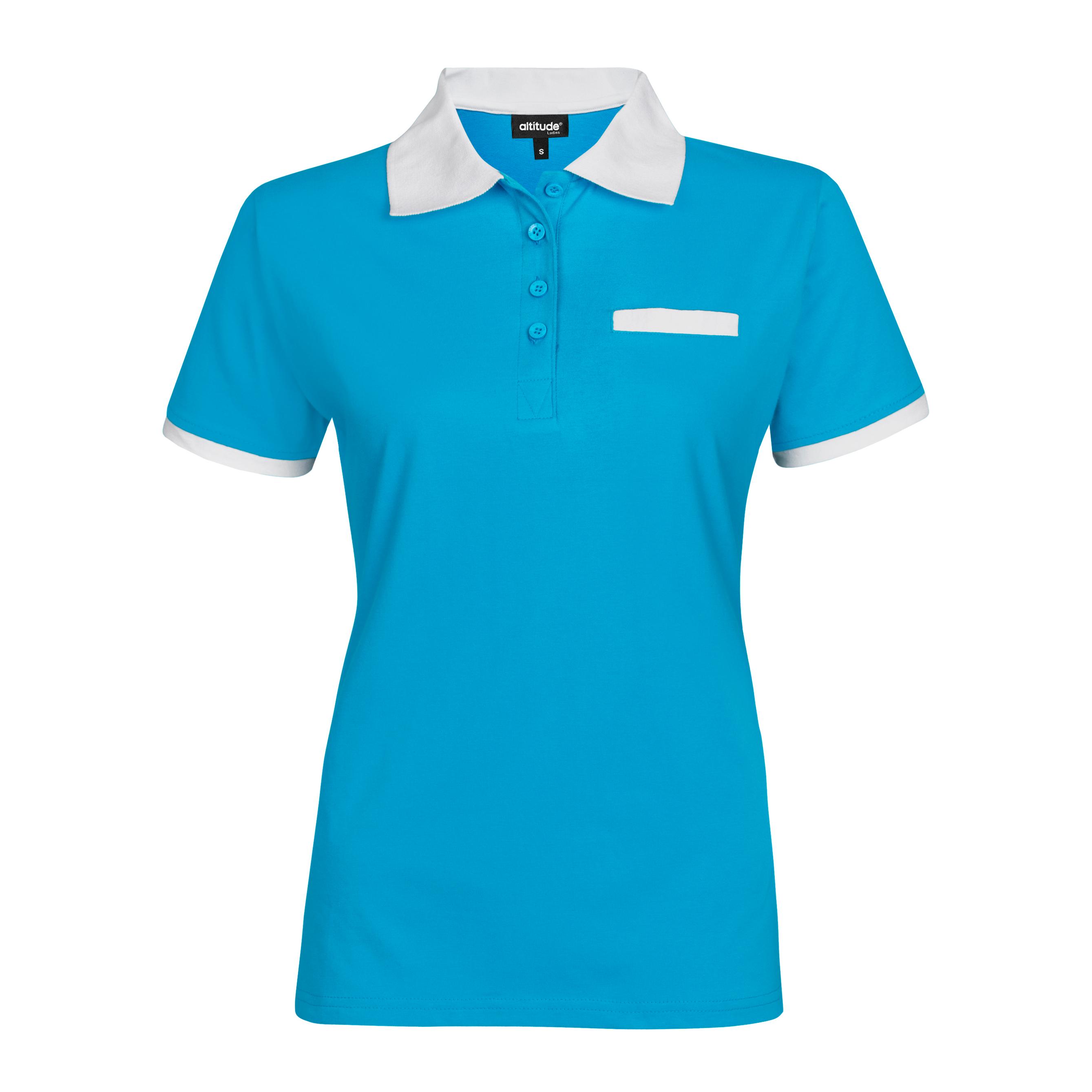 Ladies Caliber Golf Shirt - Aqua Only
