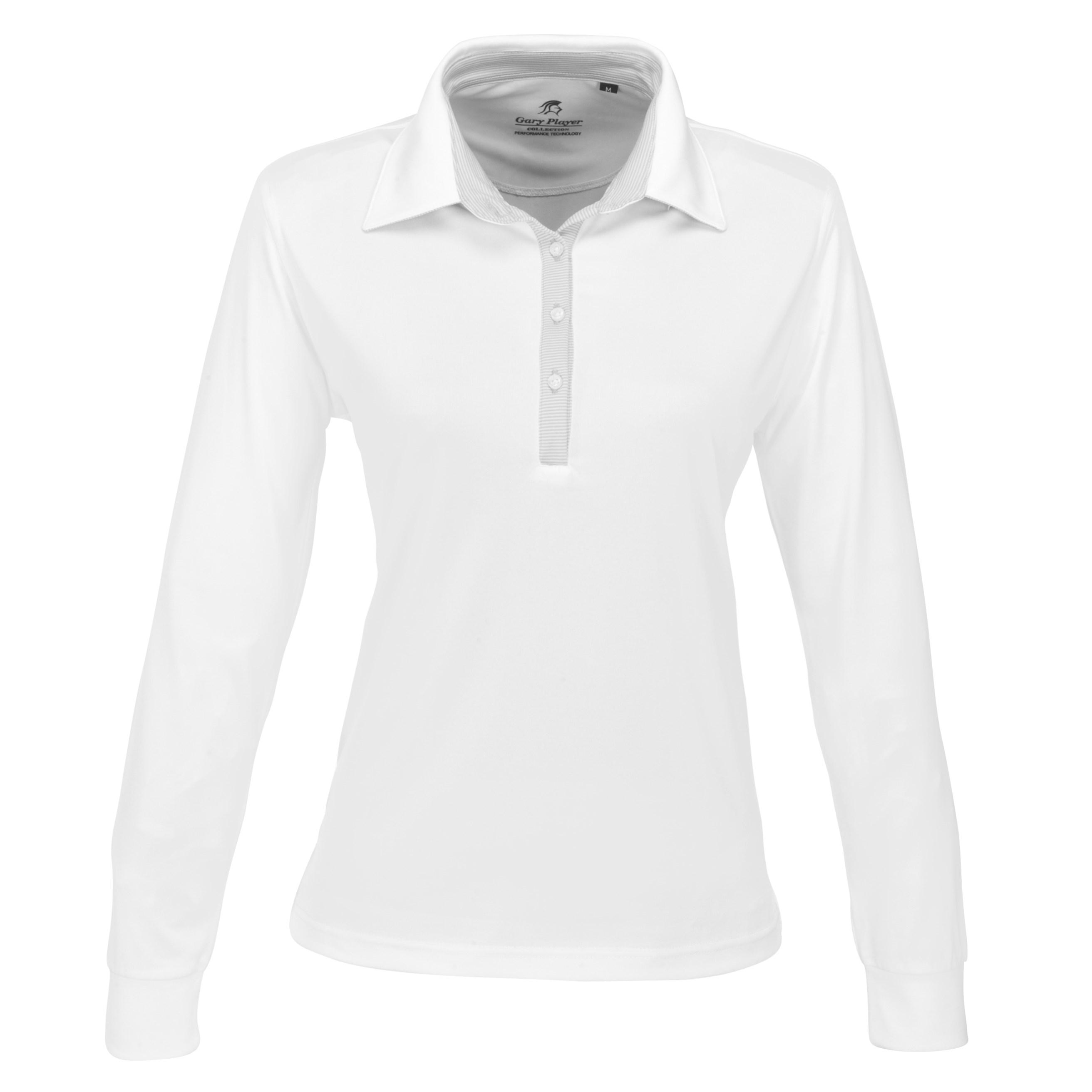 Ladies Long Sleeve Pensacola Golf Shirt -white Only