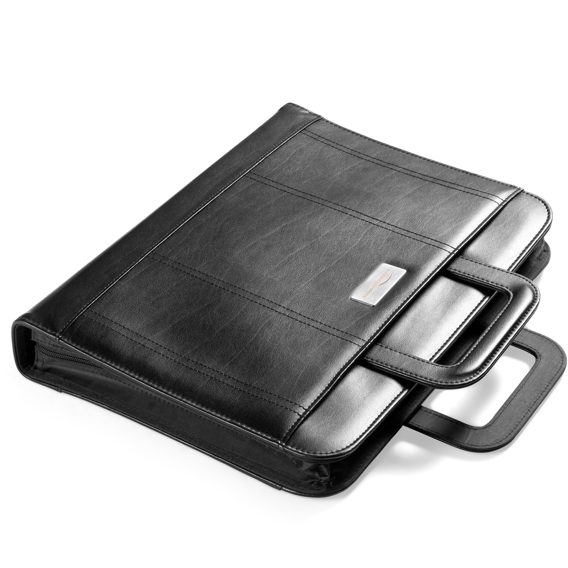 Obsidian A4 Zip-around Drop-handle Folder
