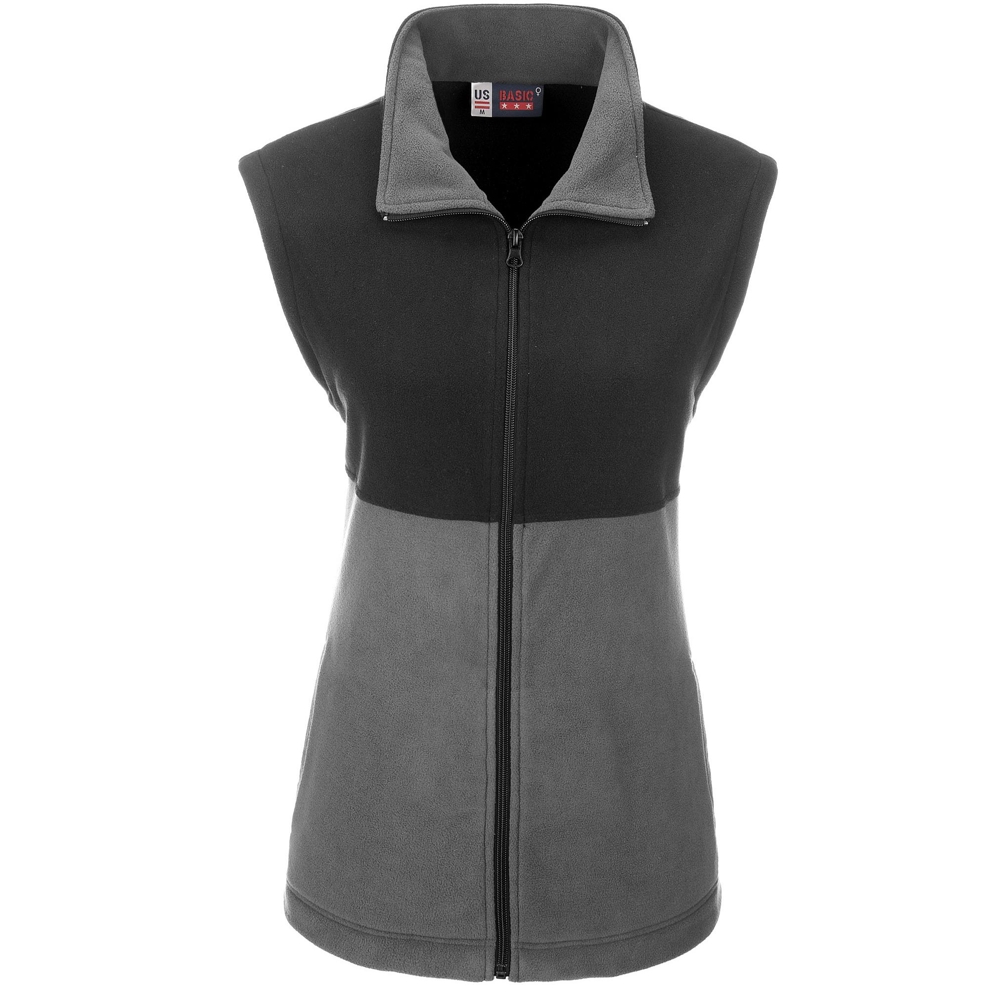 Ladies Benneton Zip-off Micro Fleece Jacket - Grey Only