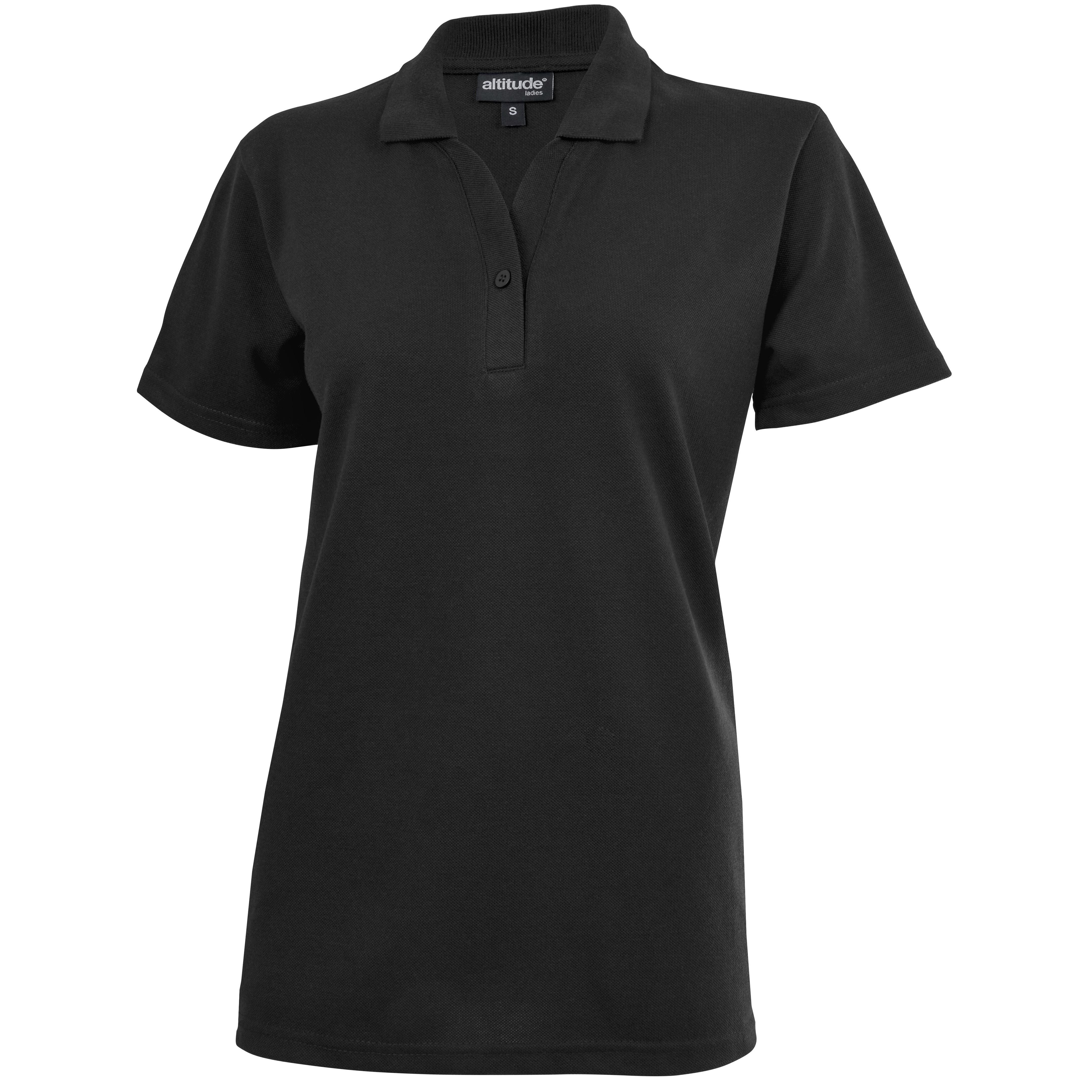 Ladies Melrose Heavyweight Golf Shirt - Black Only