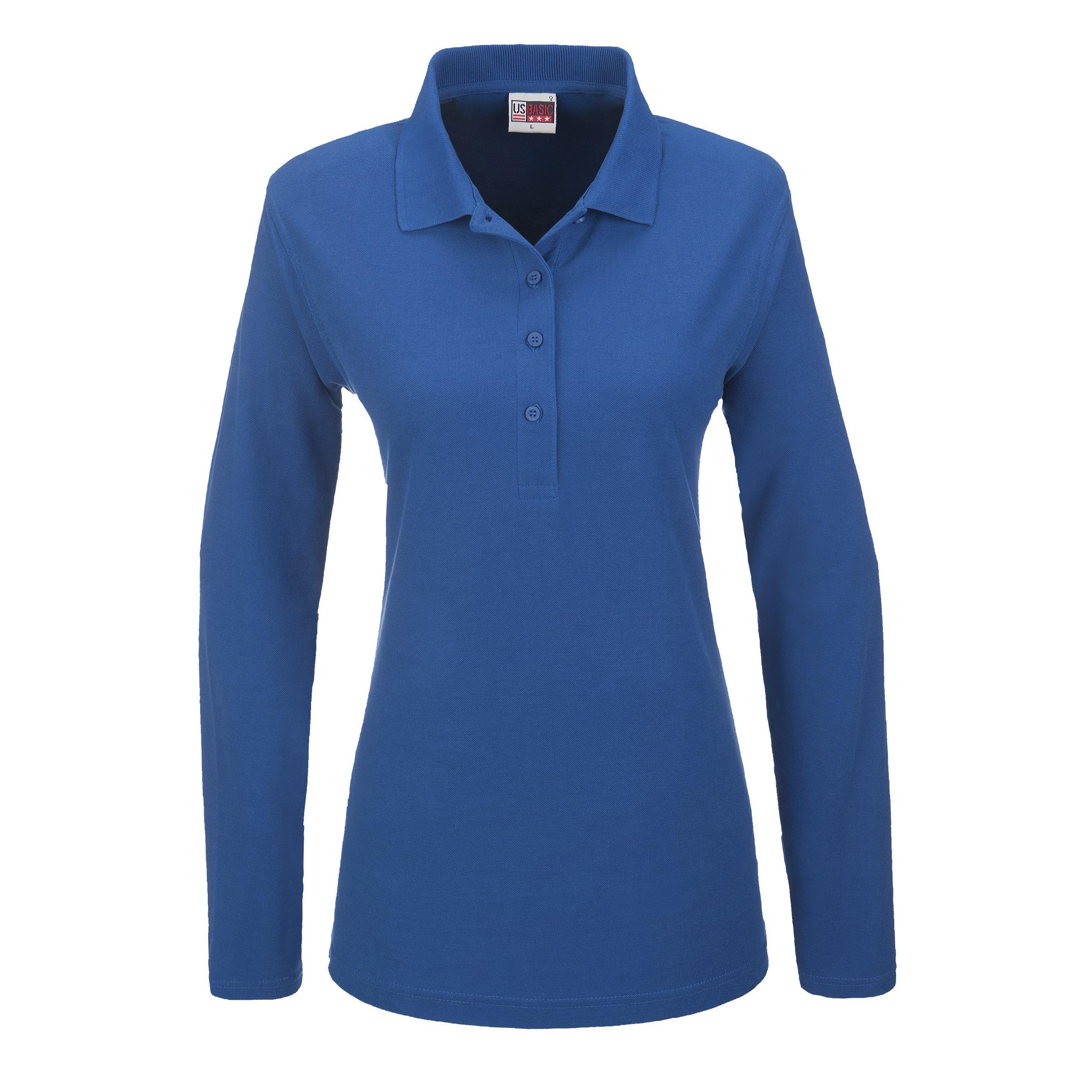 Ladies Long Sleeve Boston Golf Shirt - Blue Only