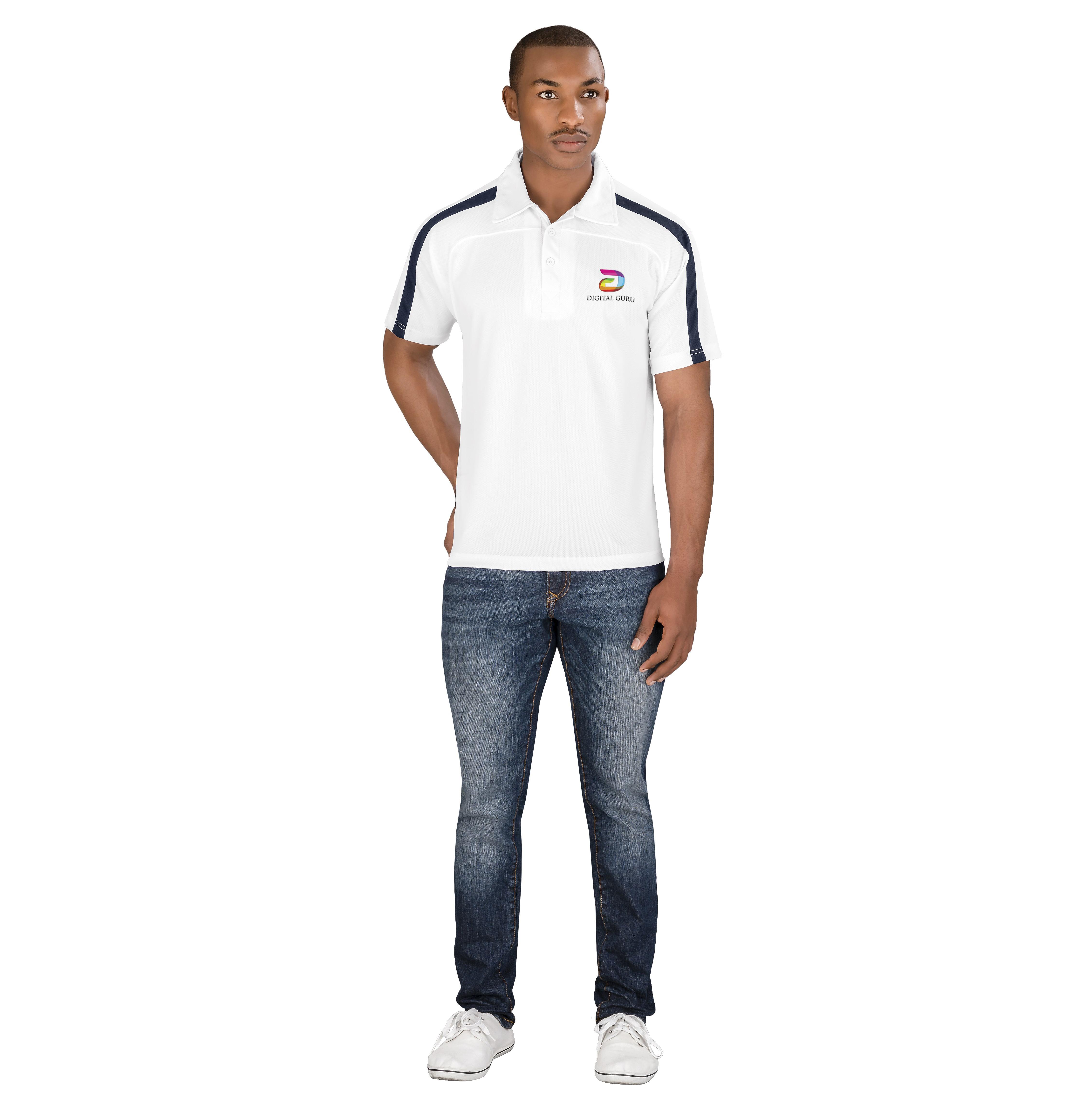 Mens Monte Carlo Golf Shirt -white Only