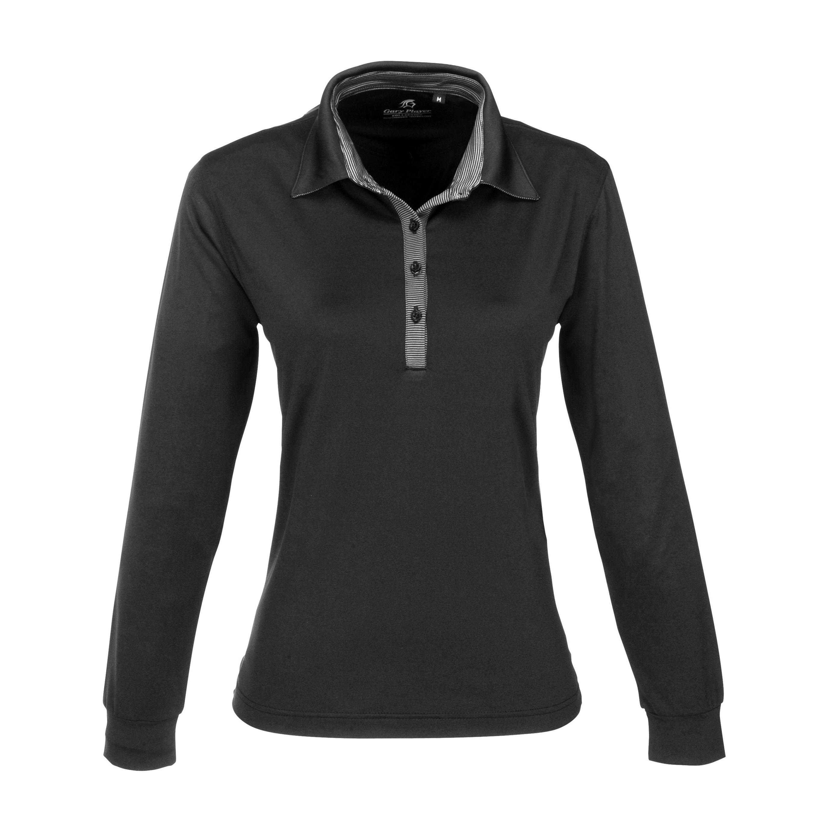 Ladies Long Sleeve Pensacola Golf Shirt - Black Only