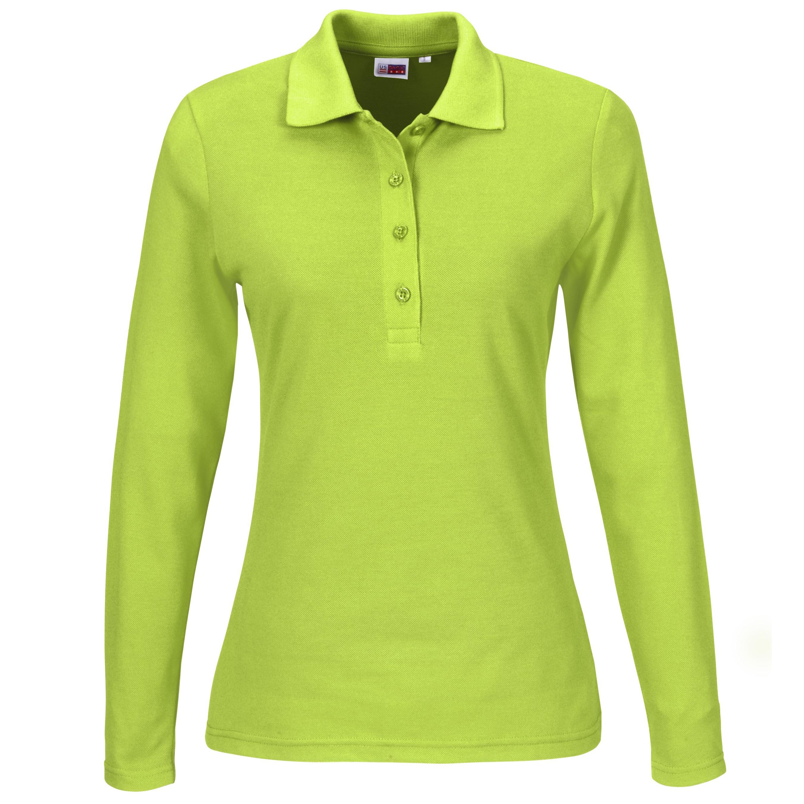 Ladies Long Sleeve Elemental Golf Shirt - Lime Only
