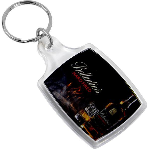 Sonic Welded Acrylic Keyring - Big Rectangle Fc