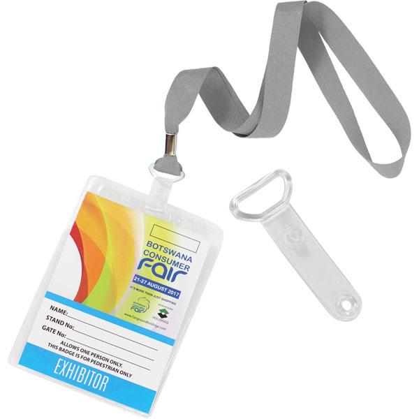 Trade Show Lanyard With 1 Col Print + Plastic Clip