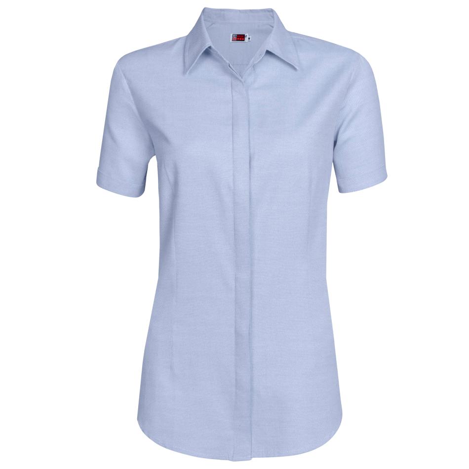 Ladies Short Sleeve Wallstreet Shirt - Blue Only