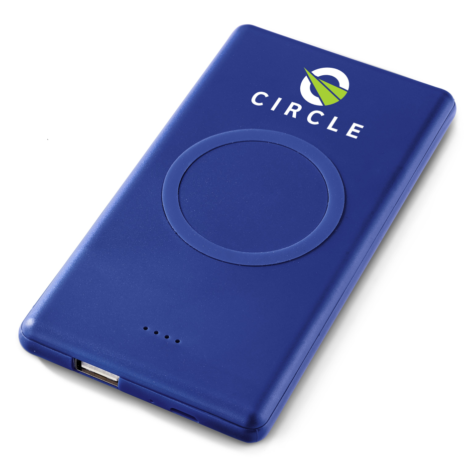 Bristol Wireless Charger & 4000mah Powerbank - Blue Only