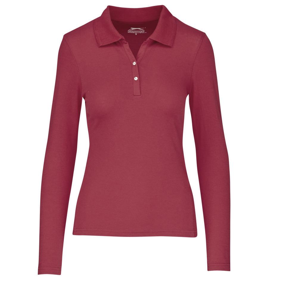 Ladies Long Sleeve Zenith Golf Shirt - Red Only
