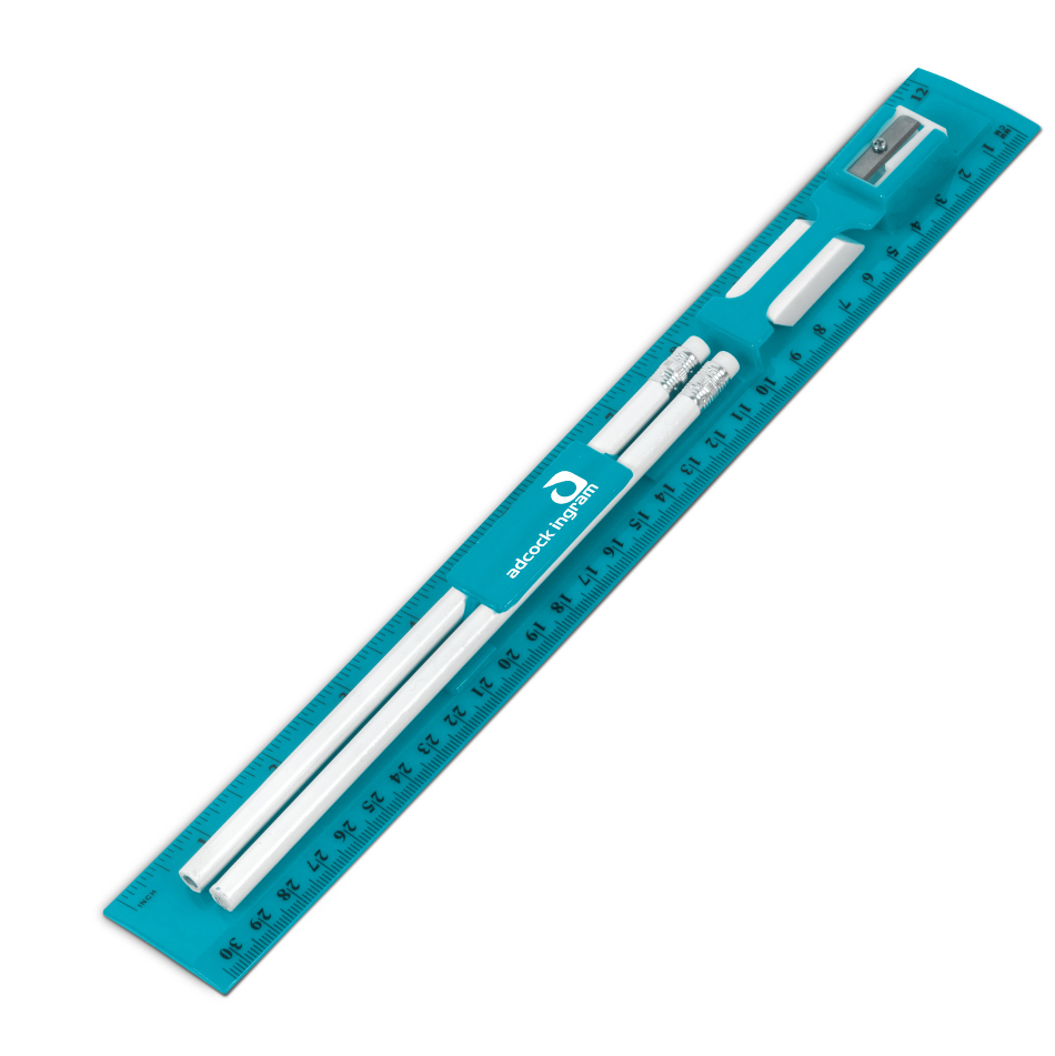 Scholar Ruler And Stationery Set - Turquoise Only