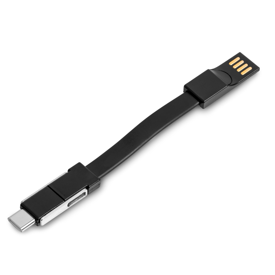 Ternate 3-in-1 Connector Cable Keyholder - Black - Black Only