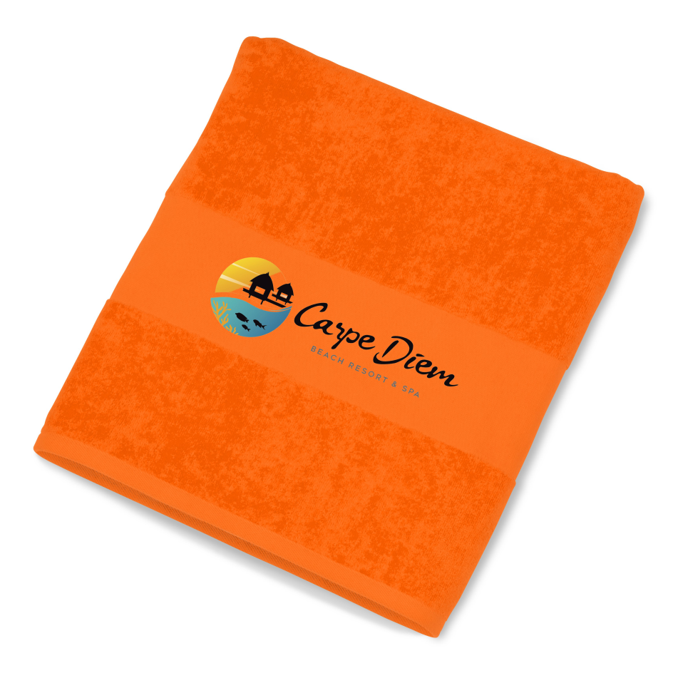 Bahamas Beach Towel - Orange - Orange Only