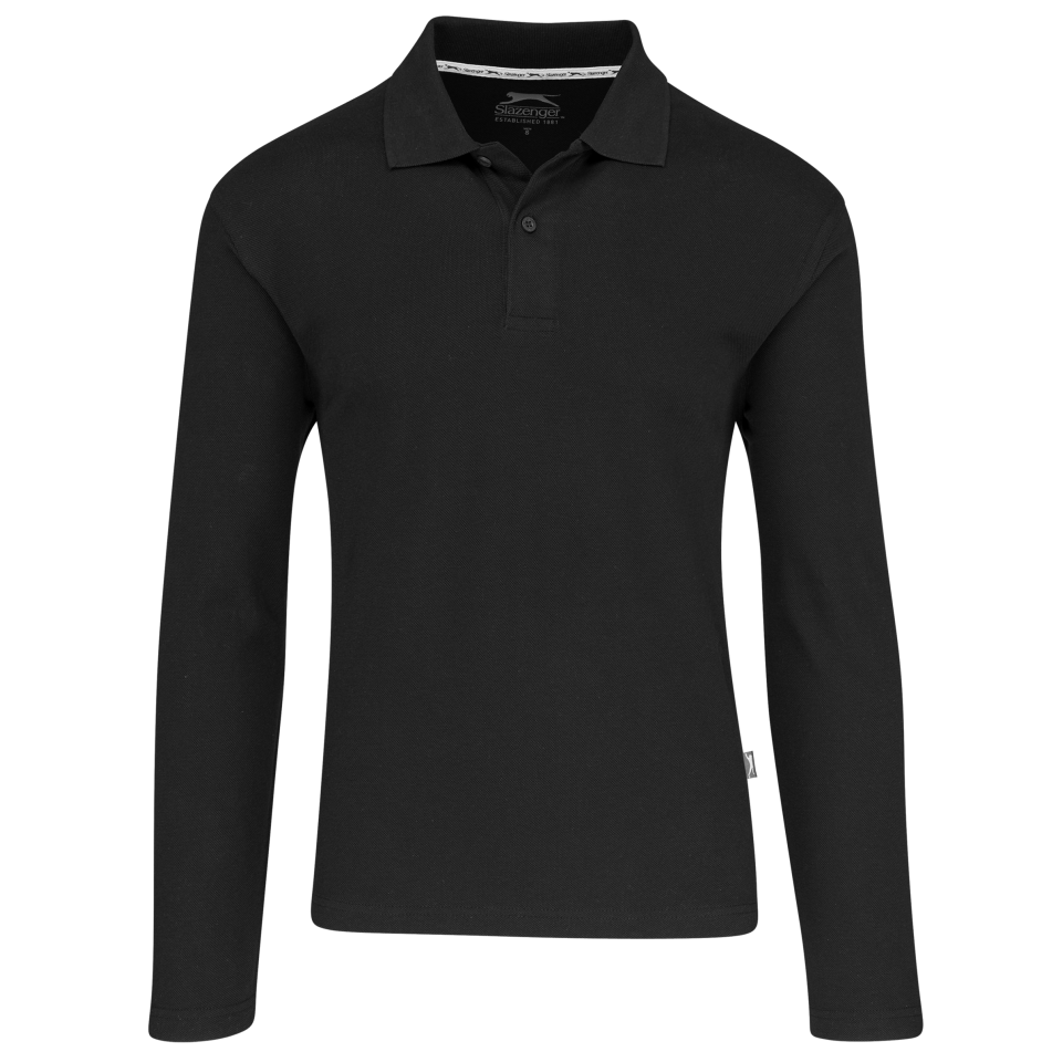 Mens Long Sleeve Zenith Golf Shirt - Black Only