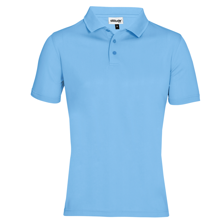 Mens Distinct Golf Shirt - Sky Blue Only