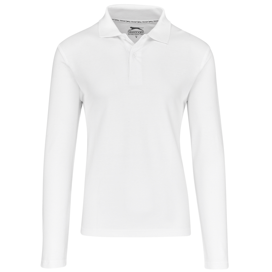 Mens Long Sleeve Zenith Golf Shirt - White Only