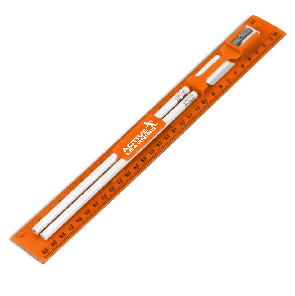 Scholar Ruler And Stationery Set - Orange Only
