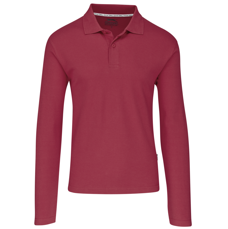 Mens Long Sleeve Zenith Golf Shirt - Red Only