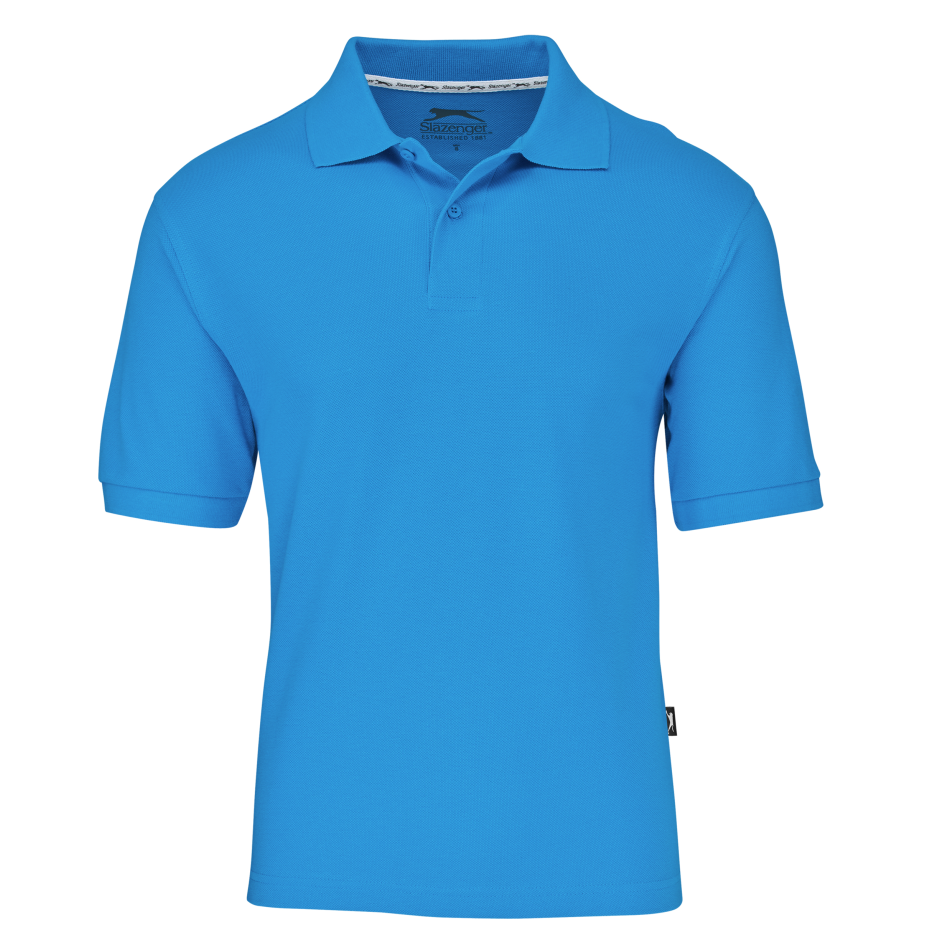 Mens Crest Golf Shirt - Aqua Only