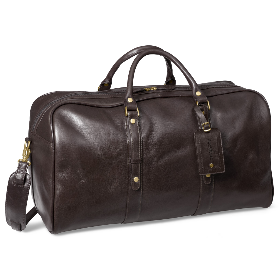 Gary Player Luxury Leather Weekend Bag - Brown Only