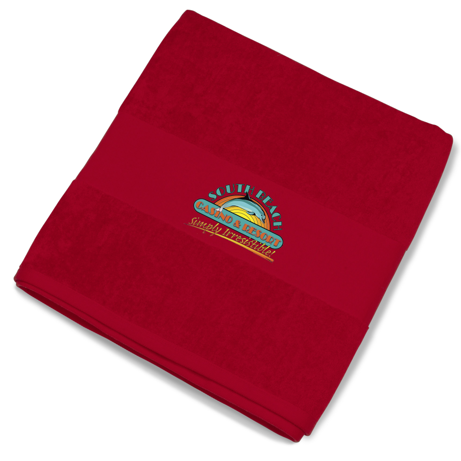 Bahamas Beach Towel - Red - Red Only