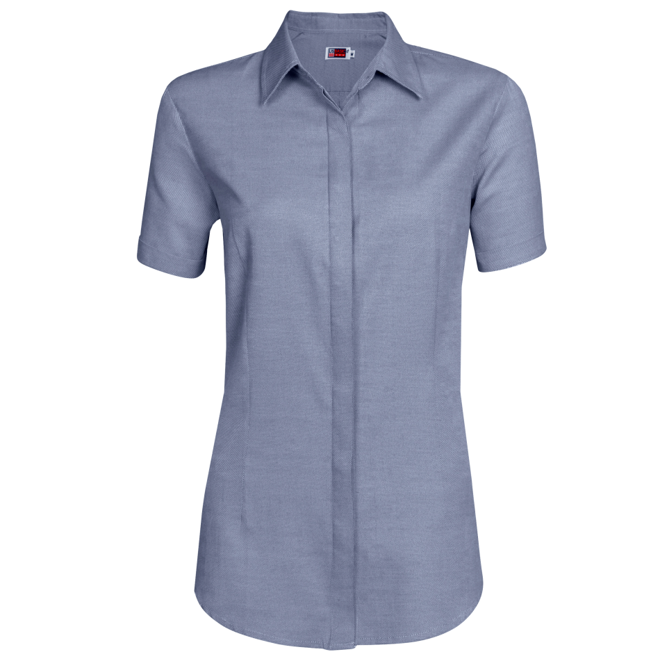 Ladies Short Sleeve Wallstreet Shirt - Navy Only