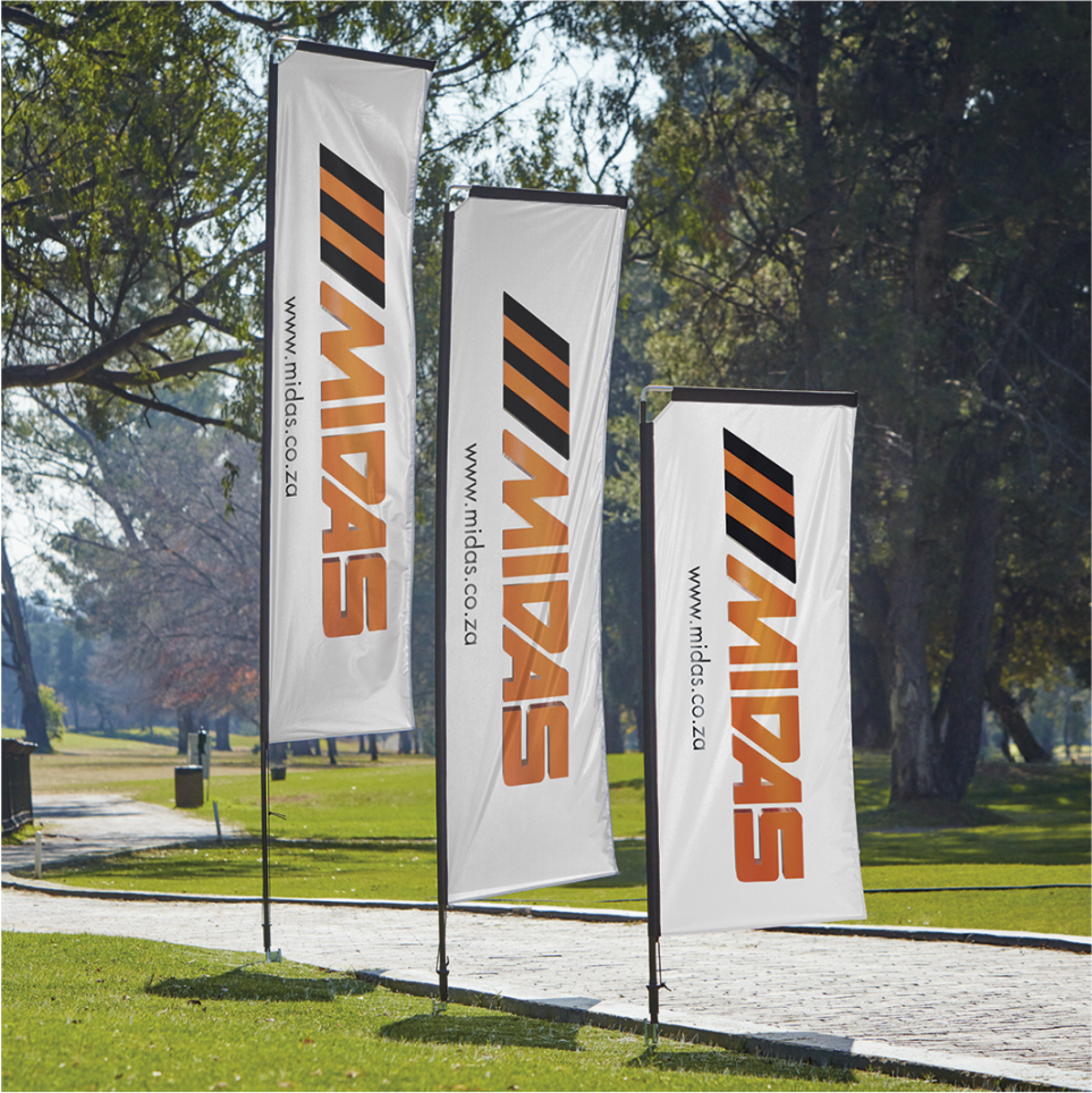 Telescopic Banners Deluxe Single Sided - Screen Print Min Qty 20