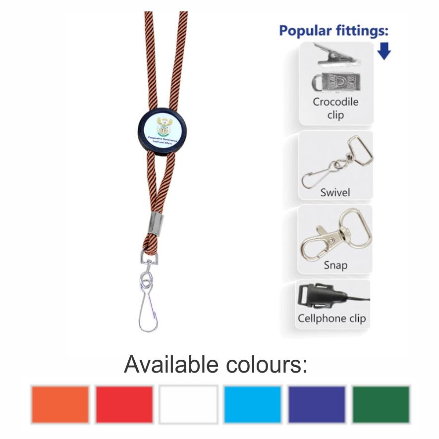 Striped Cord Lanyard + Swivel - 7