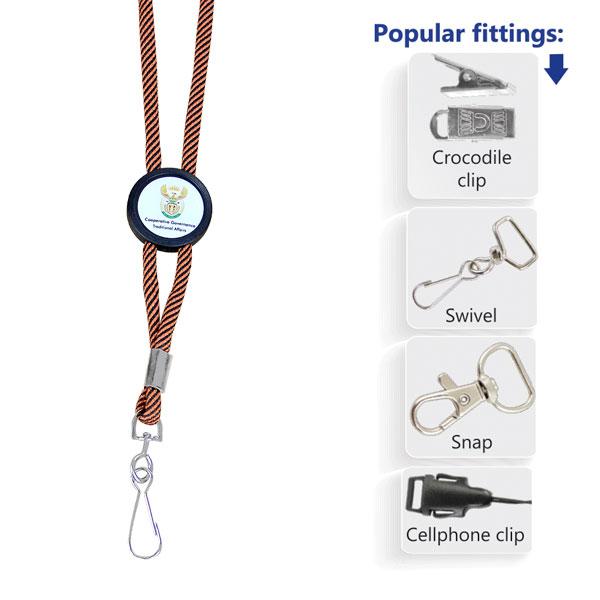 Striped Cord Lanyard + Swivel - 4