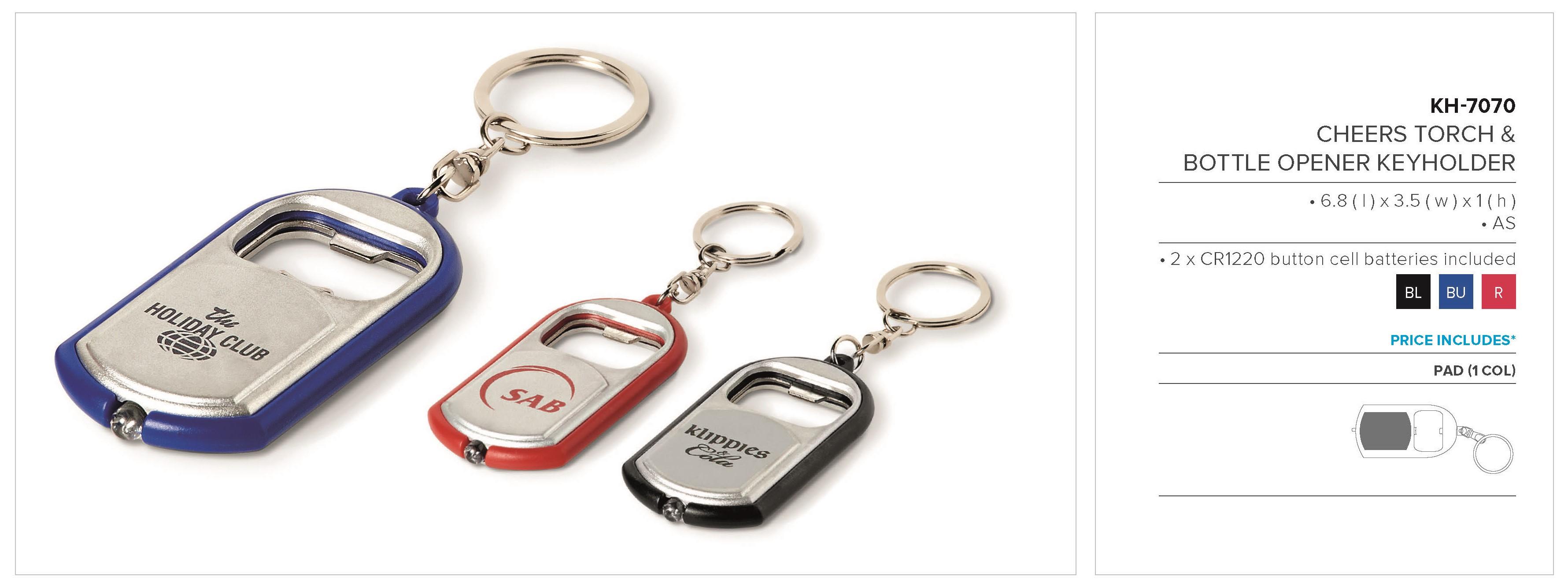 Cheers Torch & Bottle Opener Keyholder