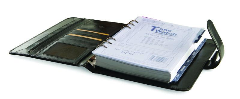 A5 Leather Organiser - Black