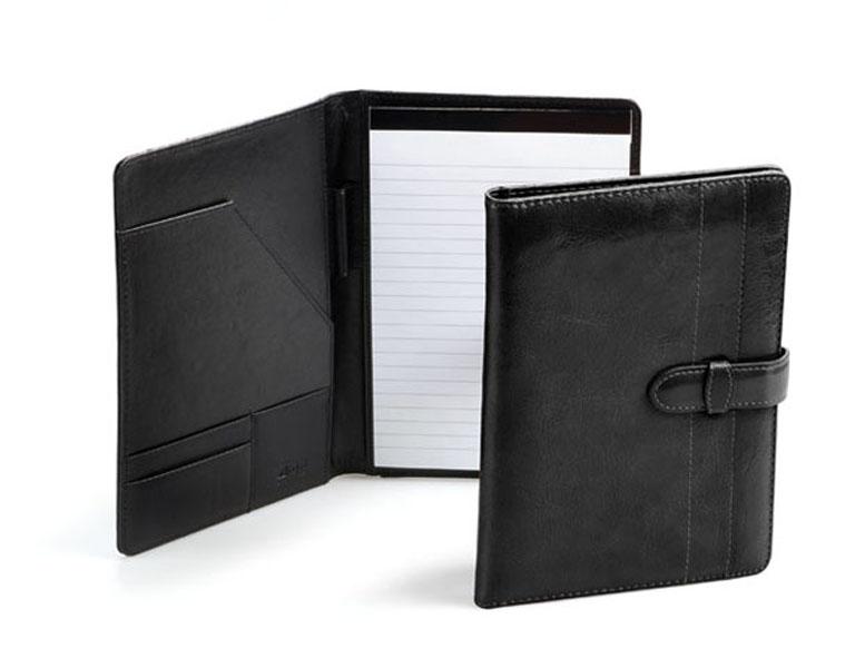 A5 Etab Leather Folder - Black
