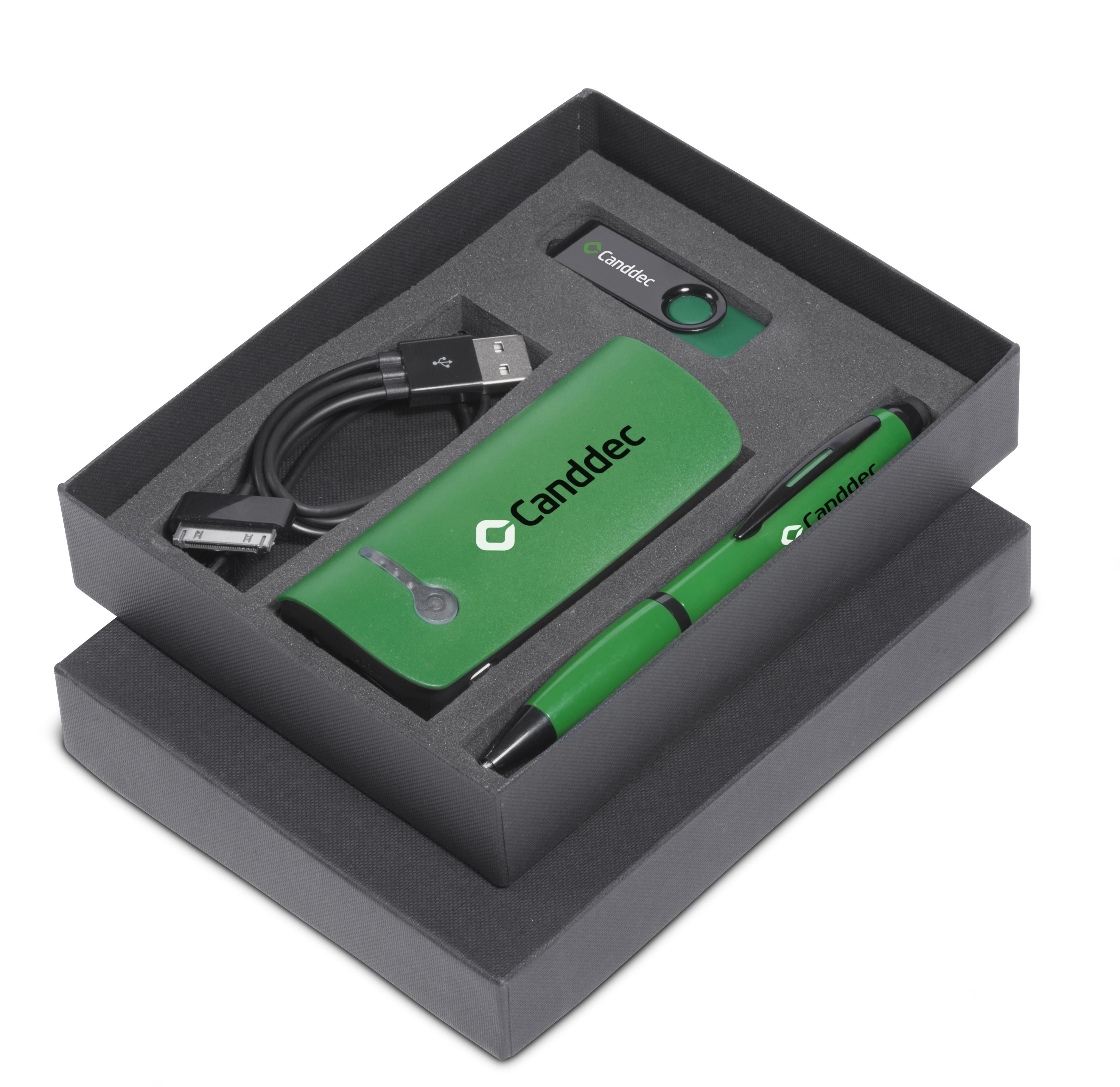 Optimus Power Bank Gift Set (incl Connector And Usb) - Green