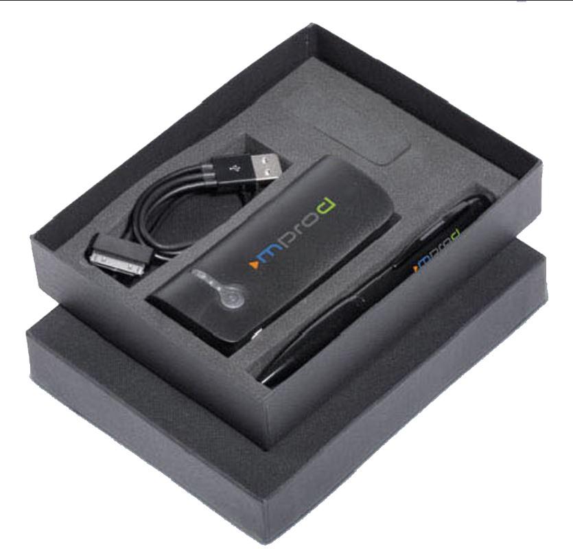 Optimus Power Bank Gift Set (incl Connector And Usb) - Black