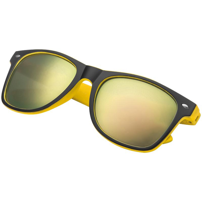 Plastic Black Sunglasses With Colour Accents