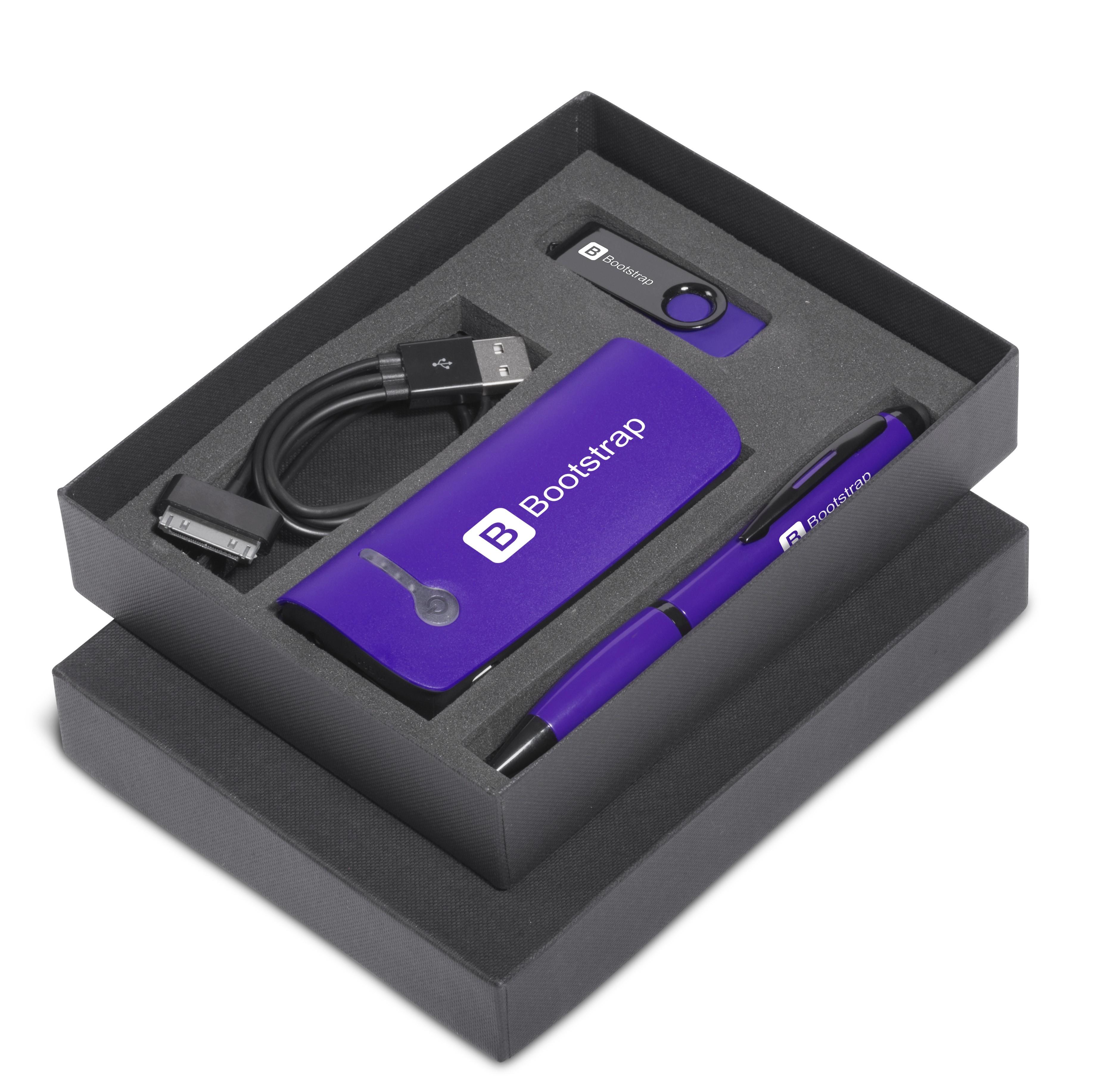Optimus Power Bank Gift Set (incl Connector And Usb) - Purple