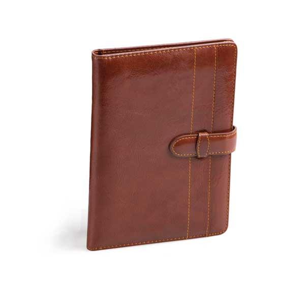 A5 Etab Leather Folder - Brown