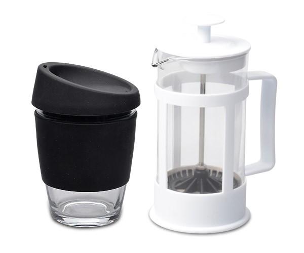 Kooshty Single Koffee Set With White Plunger - Black Only